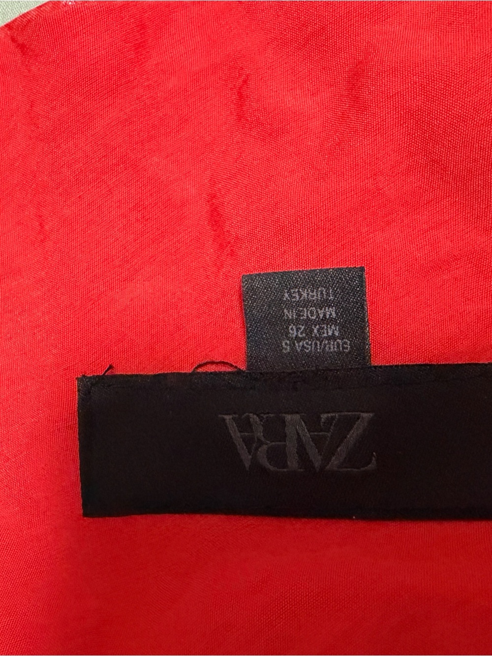 ZARA Bright Red Men's Casual Button-Down Shirt